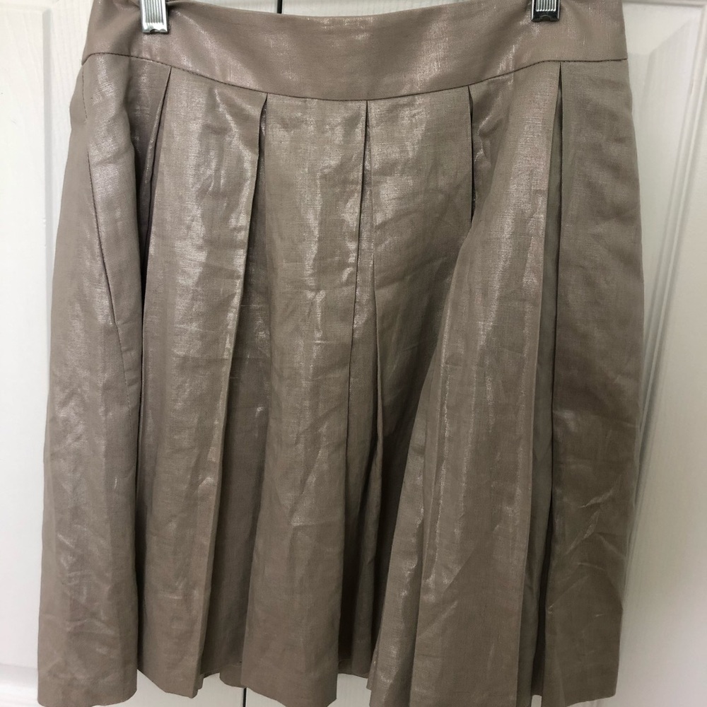 Pleated silver shimmer Banana Republic skirt